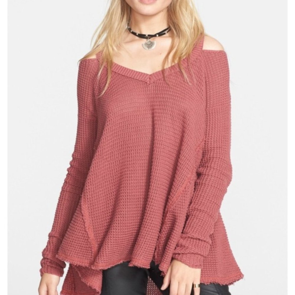 Free People Mauve Cutout Sweater - Picture 1 of 1